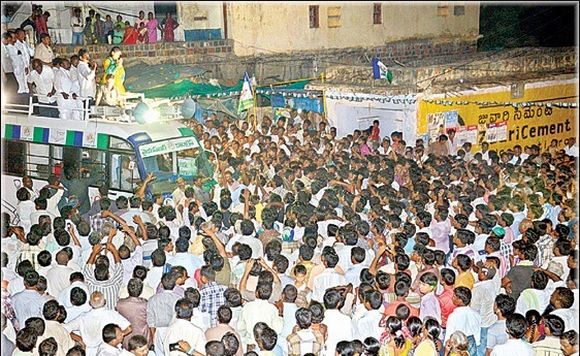 Sharmila's padyatra has attracted huge crowds in Kadapa district