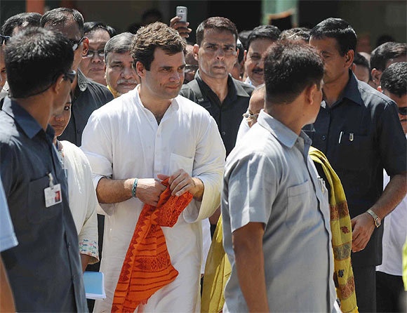 Rahul at a relief camp in Assam