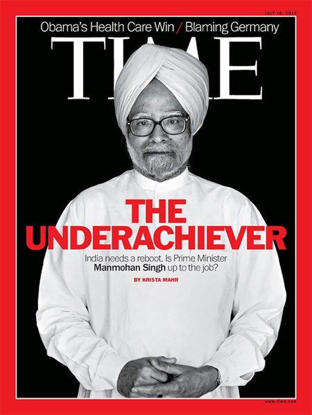 Dr Singh on the cover of 'Time' magazine