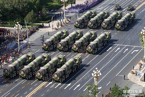 DF-31A TEL missiles on display at a parade