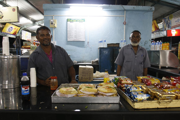 Haji Abdul Rashid's stall and its tasty sandwiches