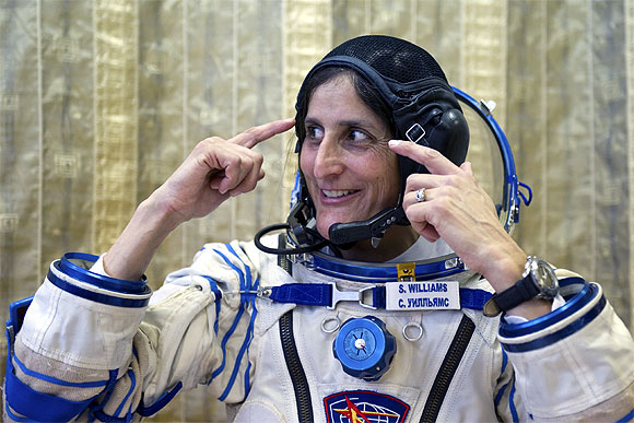 Sunita Williams at the Star City cosmonaut training centre outside Moscow
