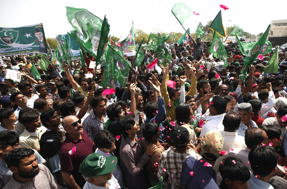 A political rally in Karachi