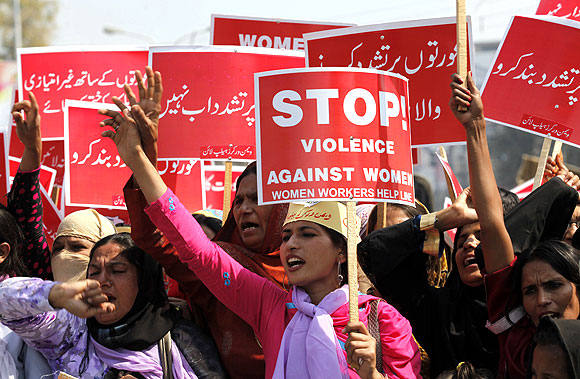 A rally for Women's Day in Lahore