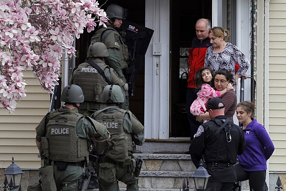 Residents are asked to leave their home as SWAT teams conduct a house to house search for Dzhokar Tsarnaev