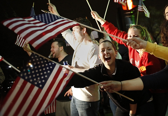 PICS: Jubilant Bostonians celebrate after suspect's arrest