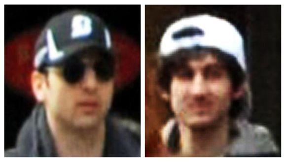 Dzhokhar (right) and Tamerlan Tsarnaev are seen in this security camera grab ahead of the Boston Marathon bombings