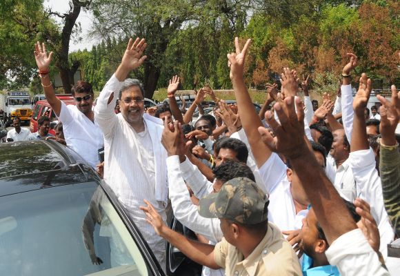Karnataka Congress leader Siddaramaiah campaigns in  Varuna constituency
