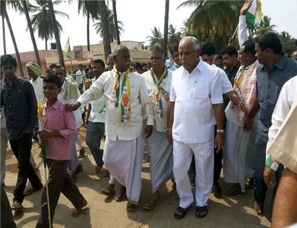 Yeddyurappa campaigns in Shikaripura