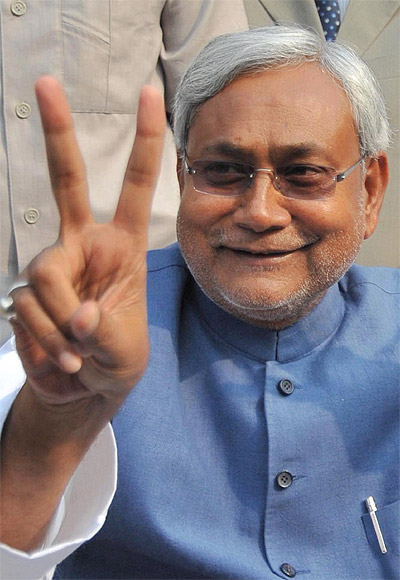 Nitish Kumar after his re-election in 2010.