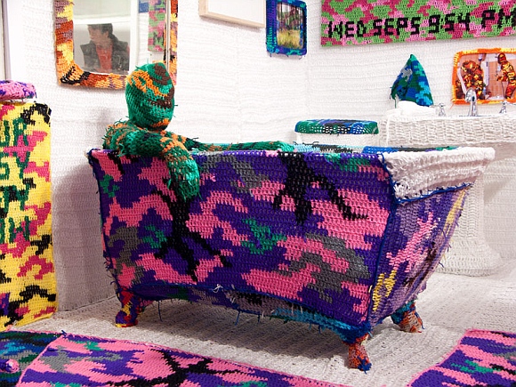 The eccentric art of 'yarn bombing' 