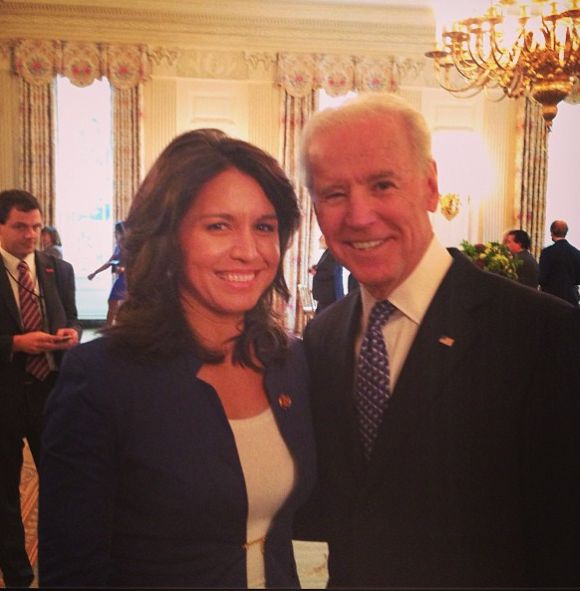 Tulsi Gibbard with US Vice President Joe Biden