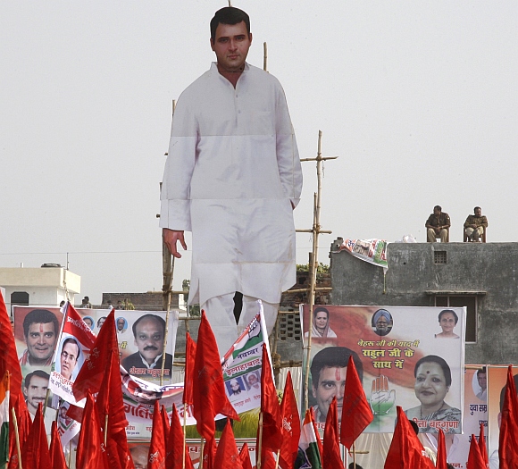 Rahul is carried by his supporters, which move slower than an elephant