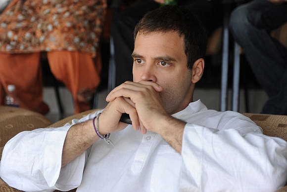 Rahul watches in horror as he strategises to dodge the pie launched at his face