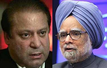 Nawaz Sharif and Manmohan Singh