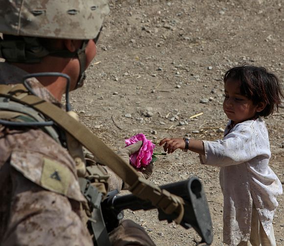 When Afghan kids met 'Captain America'