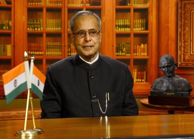 President Pranab Mukherjee addressing the nation on the eve of Independence Day