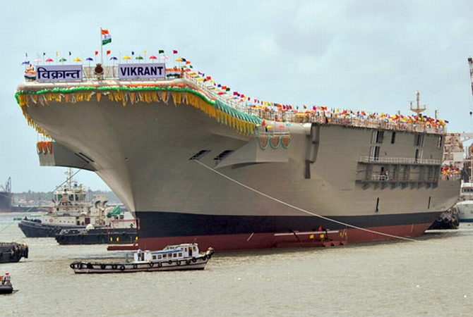 INS Vikrant at the Kochi port