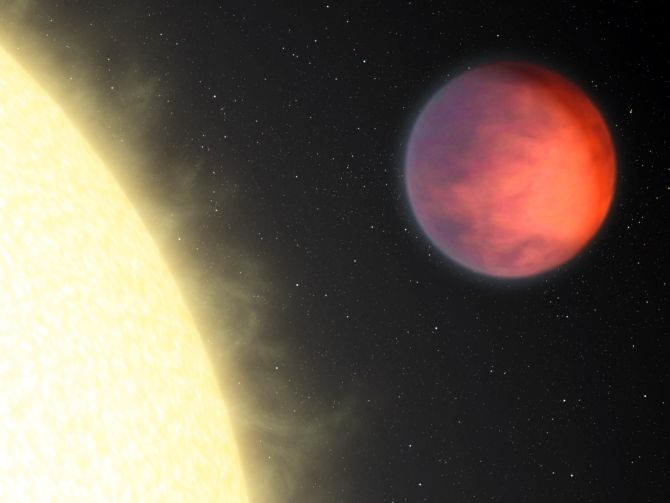 NASA's Spitzer Space Telescope shows a distant planet named upsilon Andromedae b.