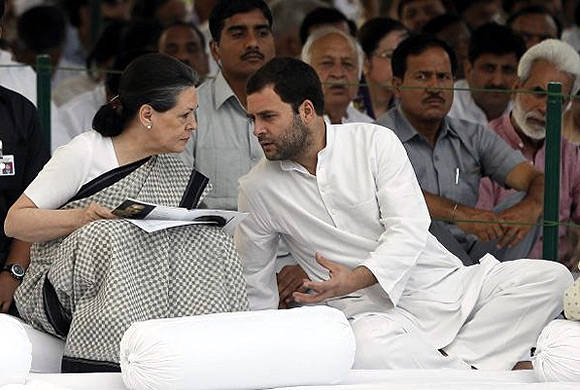 Sonia and Rahul Gandhi