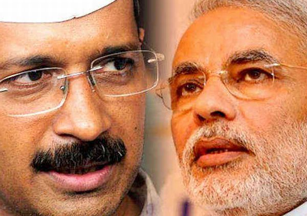 Aam Aadmi Party President Arvind Kejriwal and Gujarat Chief Minister Narendra Modi