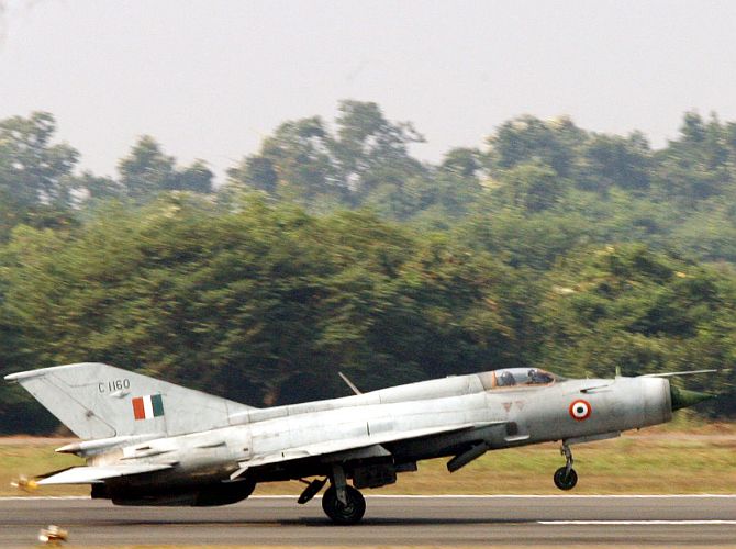 An Indian Air Force MiG-21