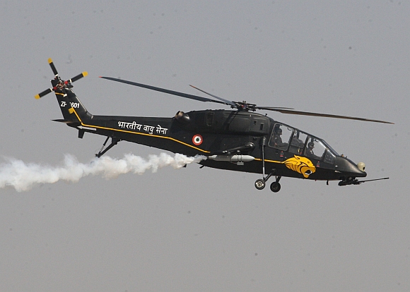 A light combat helicopter of the IAF