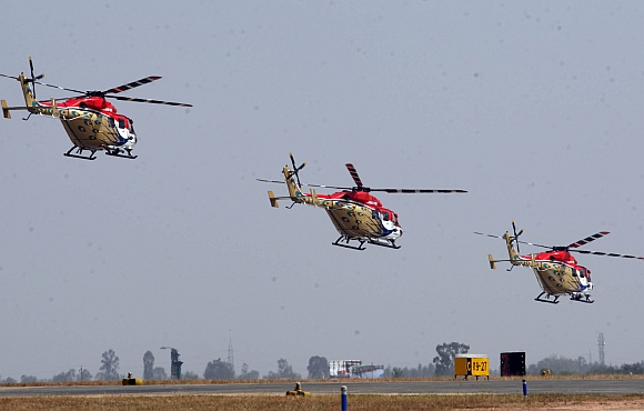 Sarang, the helicopter display team of the Indian Air Force