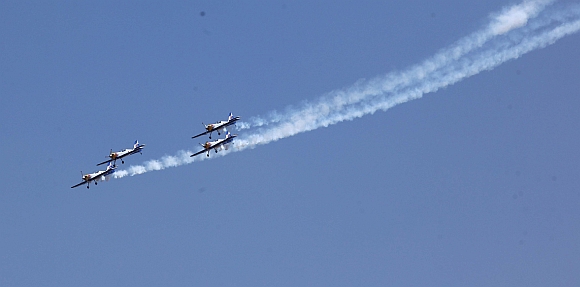 The Red Bulls show their skills at the air show
