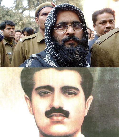 (Above) Afzal Guru (Below) Maqbool Bhat