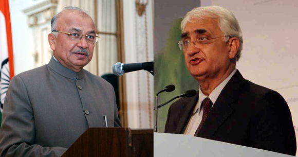 Shinde would like to head the external affairs ministry, but Salman Khurshid is in no mood to oblige.