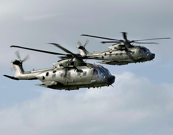 The AgustaWestland AW-101 helicopters.