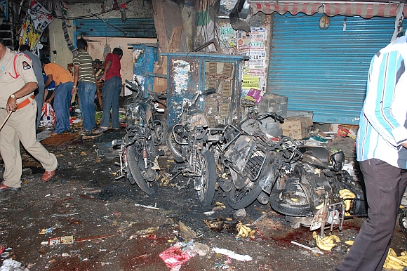 The destruction caused by the blast