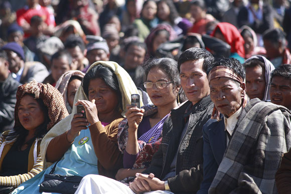 An election meeting in Mawkyrwat, West Khasi Hills.