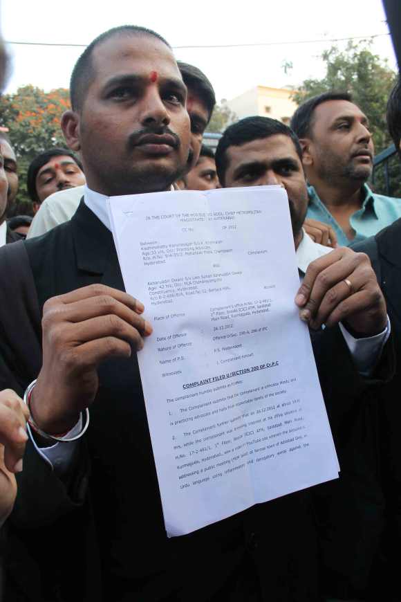 Lawyer Kashimshetty Karuna Sagar, who filed a petition against Owaisi for his hate speech
