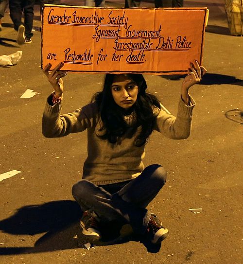 A protest against increasing sexual crimes in India