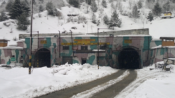 A view of the Jawahar Tunnel