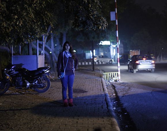 Ishita Matharu, 23, who works for a multinational company, poses for a picture