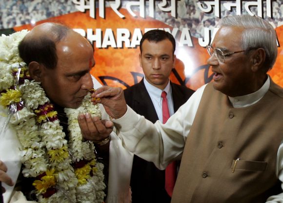 Rajnath Singh with former Prime Minister Atal Bihari Vajpayee