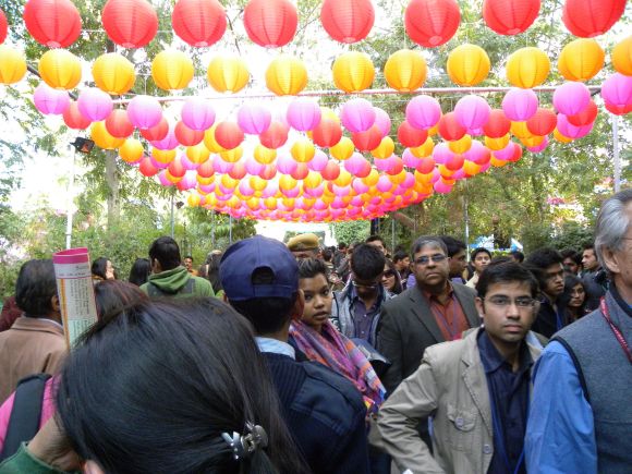 Crowds had pretty much doubled by day 2 at the Jaipur Lit Fest