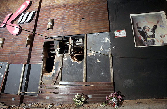 The Boate Kiss nightclub after the devastating fire