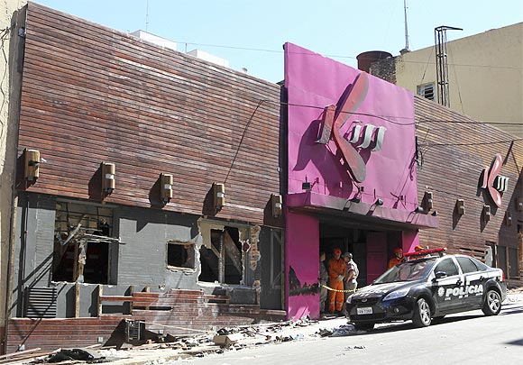 The Boate Kiss nightclub after the devastating fire