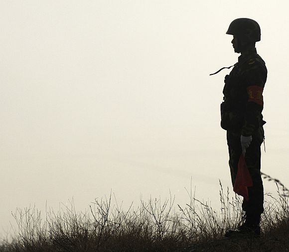 A People's Liberation Army soldier.