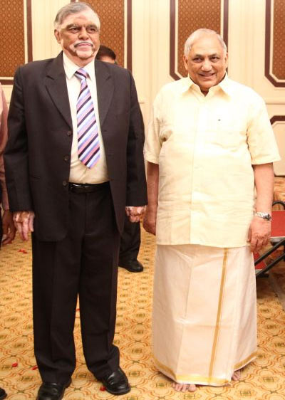 Chief Justice of India-designate Justice P Sathasivam with his mentor, senior advocate K Doraisami