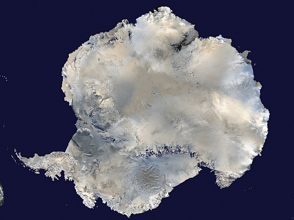 A satellite view of Antarctica is seen in this undated NASA handout photo obtained by Reuters