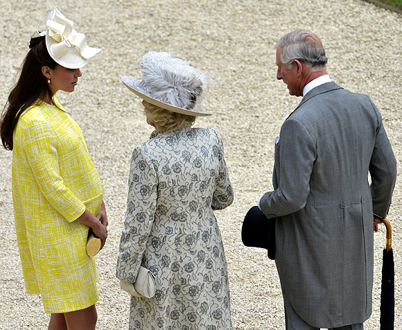 Duchess of Cambridge with Camilla, Duchess of Cornwall and Prince Charles