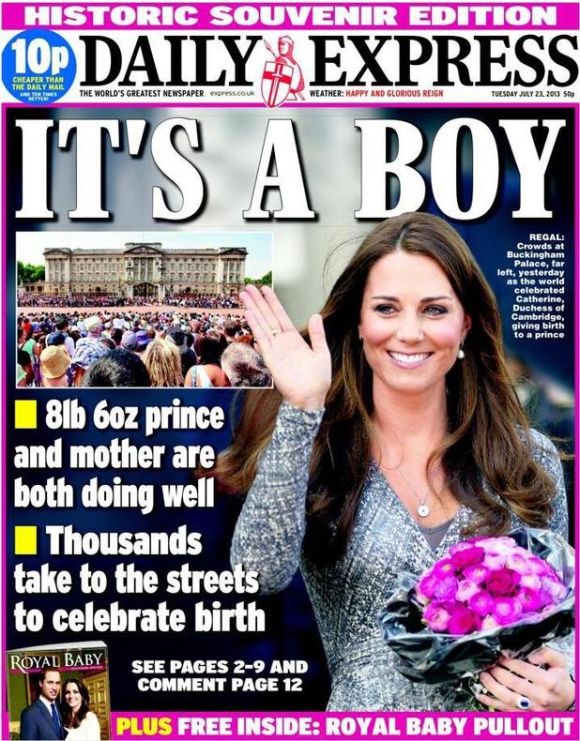 PHOTOS: How the British press heralded the royal birth