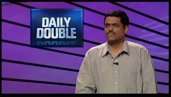 Vijay Balse at the television quiz show Jeopardy!