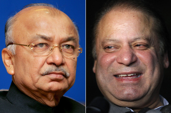 Home Minister Sushil Kumar Shinde went ballistic against Pakistan, where Nawaz Sharif was recently anointed as prime minister.