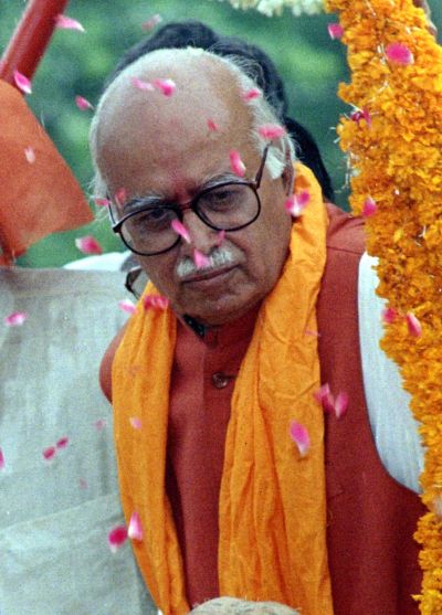 A 1997 photograph of then BJP president L K Advani
